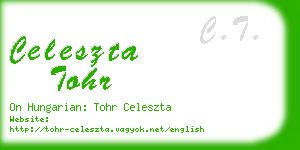 celeszta tohr business card
